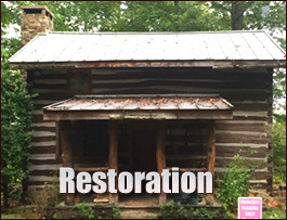 Historic Log Cabin Restoration  Everetts, North Carolina